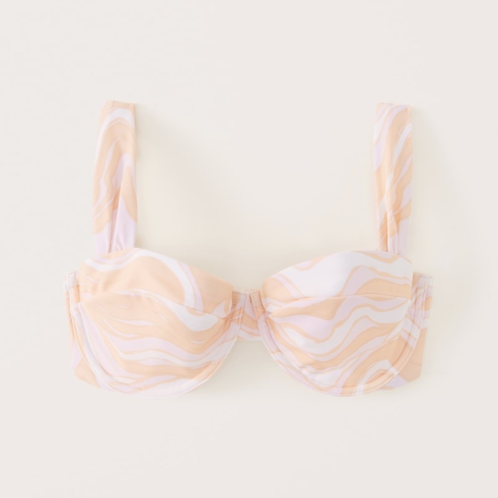Abercrombie & Fitch Swim Set Curve Love Underwire Top High Rise Bottom & Sarong